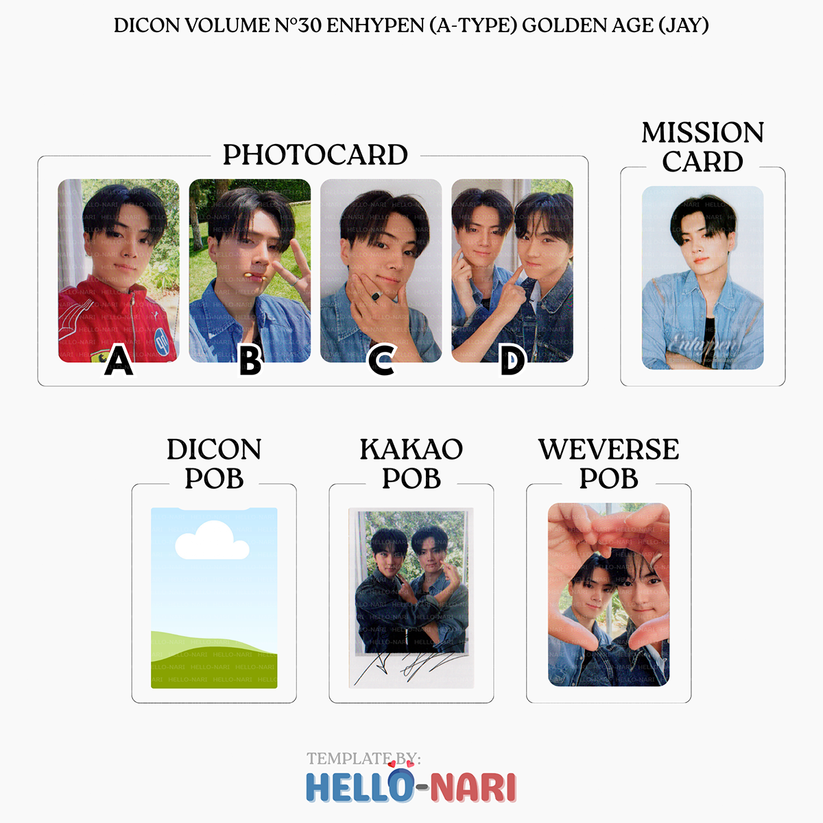 DICON VOLUME N°30 ENHYPEN (A-TYPE) GOLDEN AGE Official Photocards