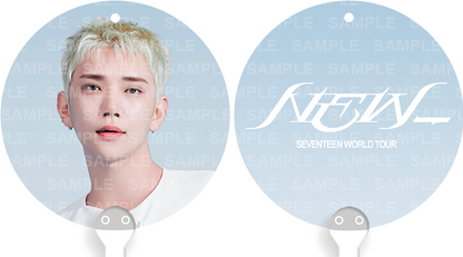 [FANMADE] SEVENTEEN Inspired Mini Image Picket Fan Keyring