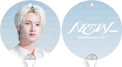 [FANMADE] SEVENTEEN Inspired Mini Image Picket Fan Keyring