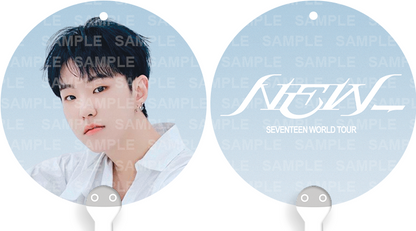 [FANMADE] SEVENTEEN Inspired Mini Image Picket Fan Keyring