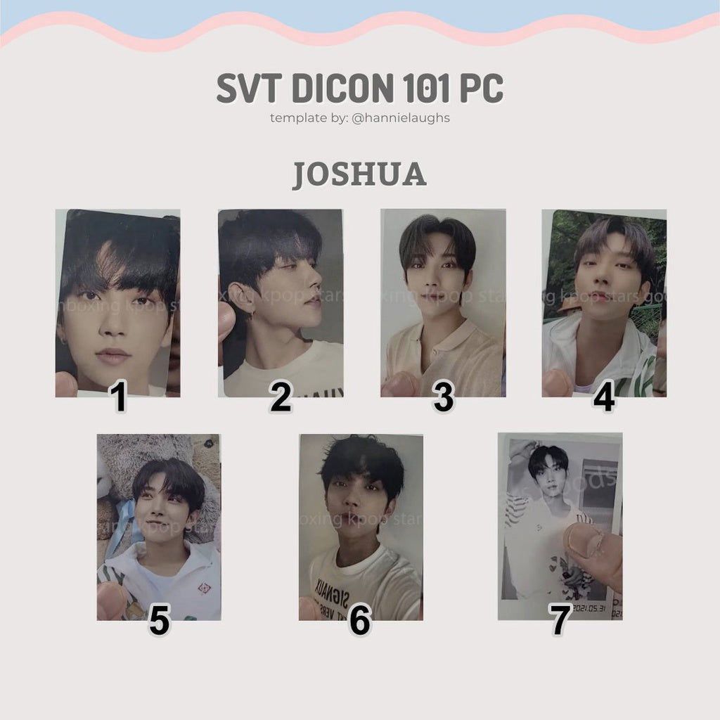 SEVENTEEN DICON 101 Photocard Custom Book Official Photocards