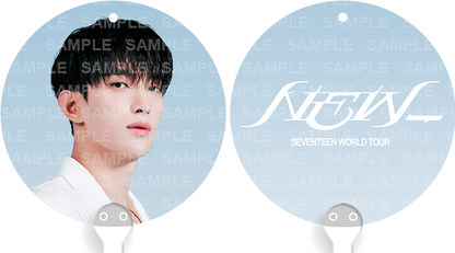 [FANMADE] SEVENTEEN Inspired Mini Image Picket Fan Keyring