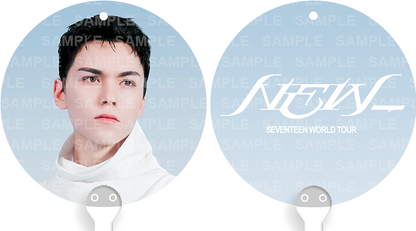 [FANMADE] SEVENTEEN Inspired Mini Image Picket Fan Keyring