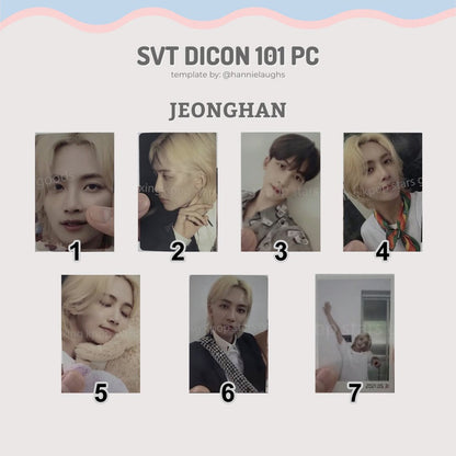 SEVENTEEN DICON 101 Photocard Custom Book Official Photocards