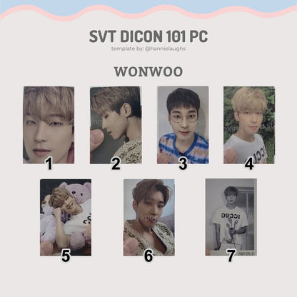 SEVENTEEN DICON 101 Photocard Custom Book Official Photocards