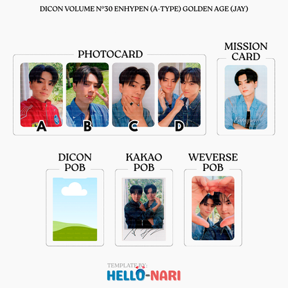 DICON VOLUME N°30 ENHYPEN (A-TYPE) GOLDEN AGE Official Photocards