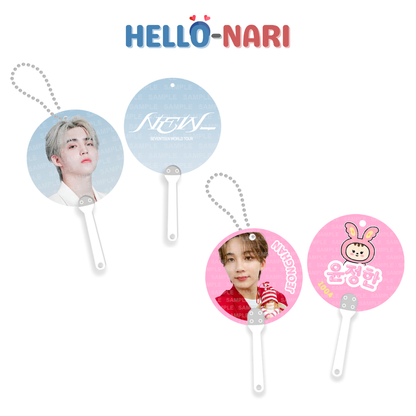 [FANMADE] SEVENTEEN Inspired Mini Image Picket Fan Keyring
