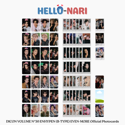 DICON VOLUME N°30 ENHYPEN (B-TYPE) EVEN-MORE Official Photocards