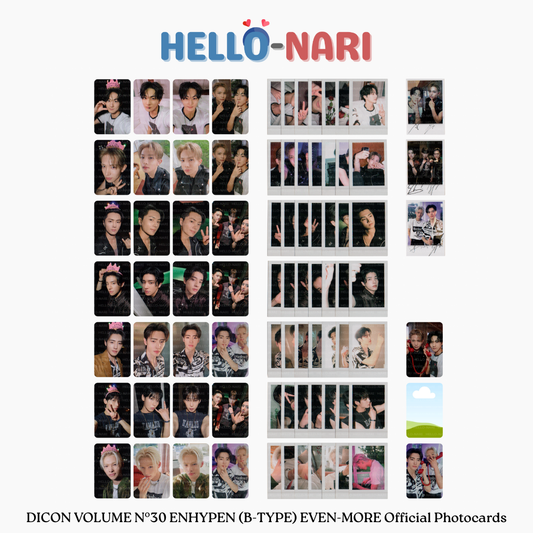 DICON VOLUME N°30 ENHYPEN (B-TYPE) EVEN-MORE Official Photocards