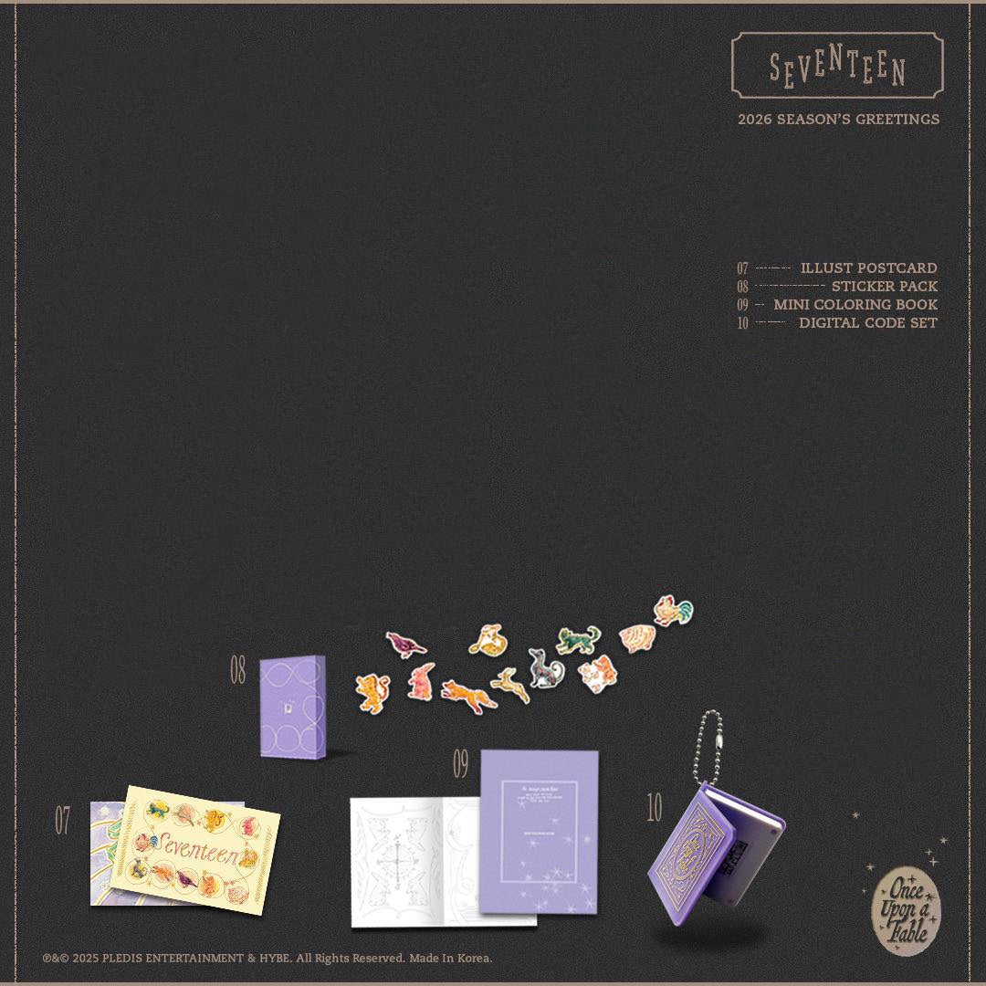 SEVENTEEN 2026 Season's Greetings: ONCE UPON A TIME (Unsealed Set | Photocards | Tingi)