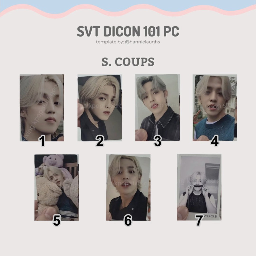 SEVENTEEN DICON 101 Photocard Custom Book Official Photocards