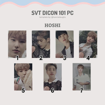 SEVENTEEN DICON 101 Photocard Custom Book Official Photocards