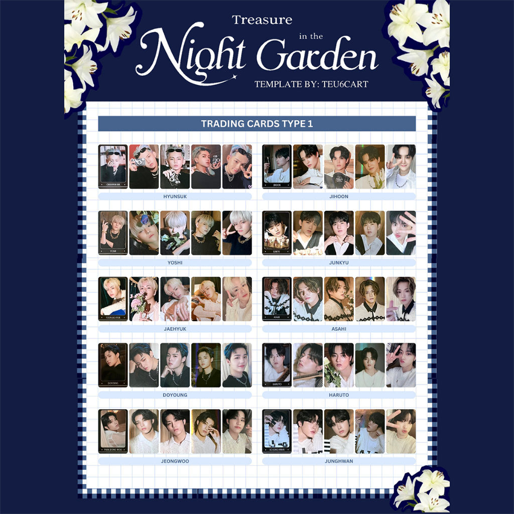 TREASURE Night Garden Trading Photo Card (Type 1)
