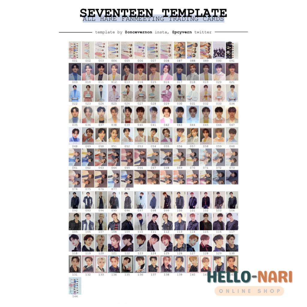 SEVENTEEN Japan 2021 Fanmeeting Hare Official Photo Cards