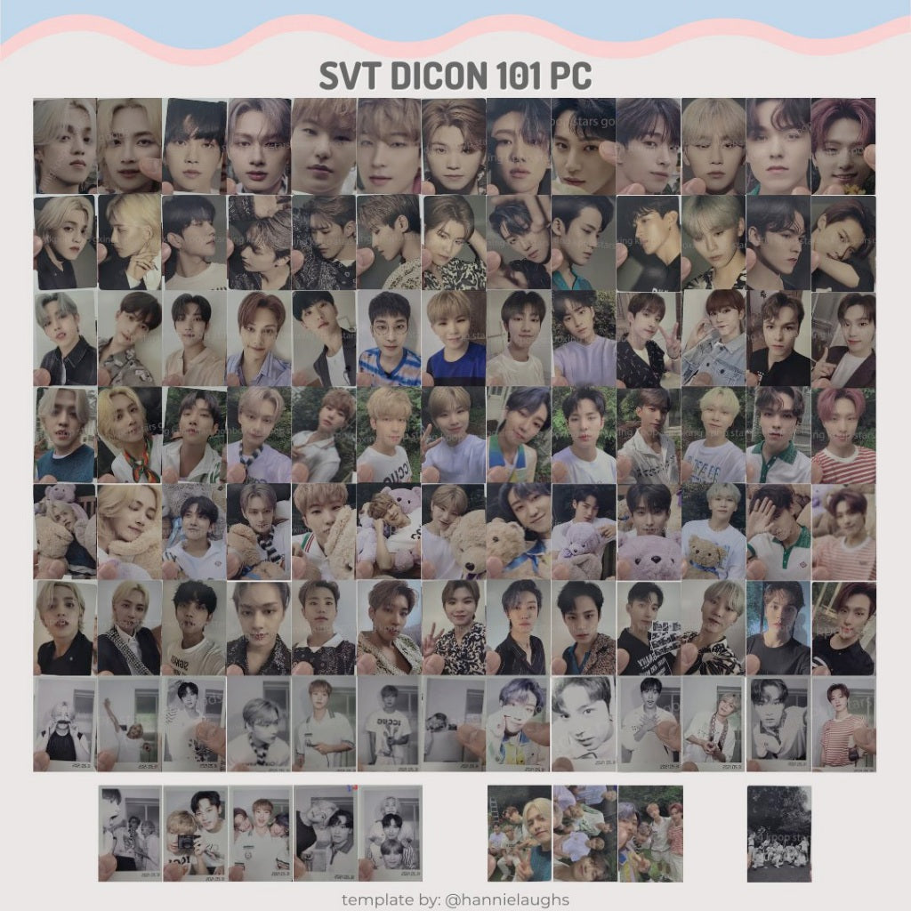 SEVENTEEN DICON 101 Photocard Custom Book Official Photocards