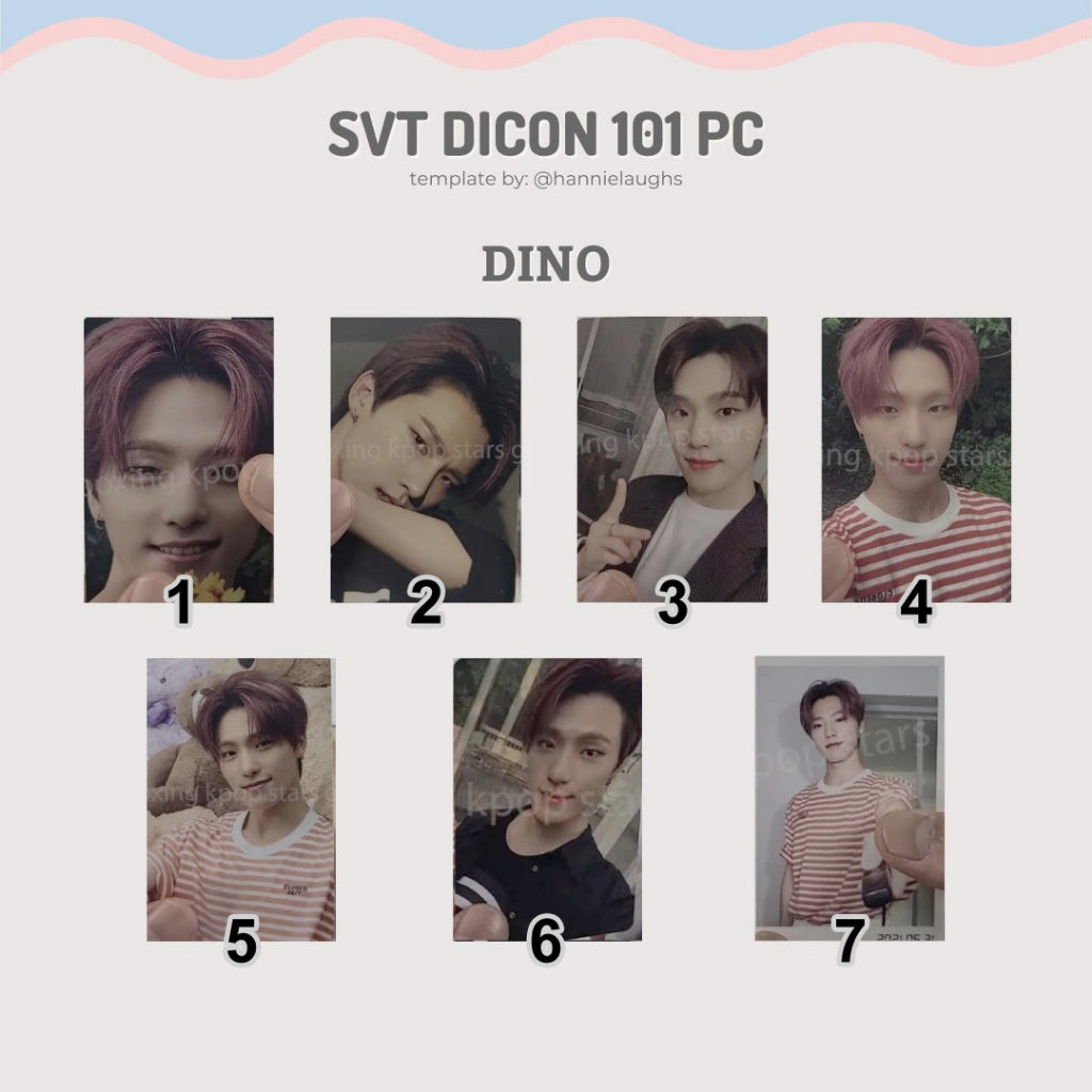 SEVENTEEN DICON 101 Photocard Custom Book Official Photocards
