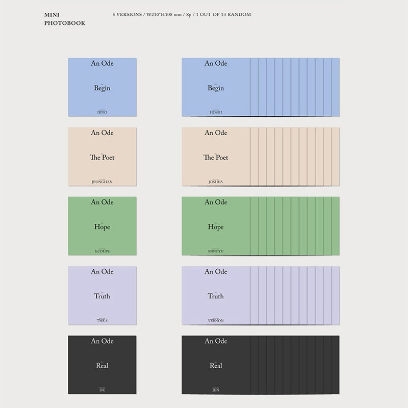 SEVENTEEN An Ode: Begin / The Poet / Hope / Truth / Real (No Photocards)