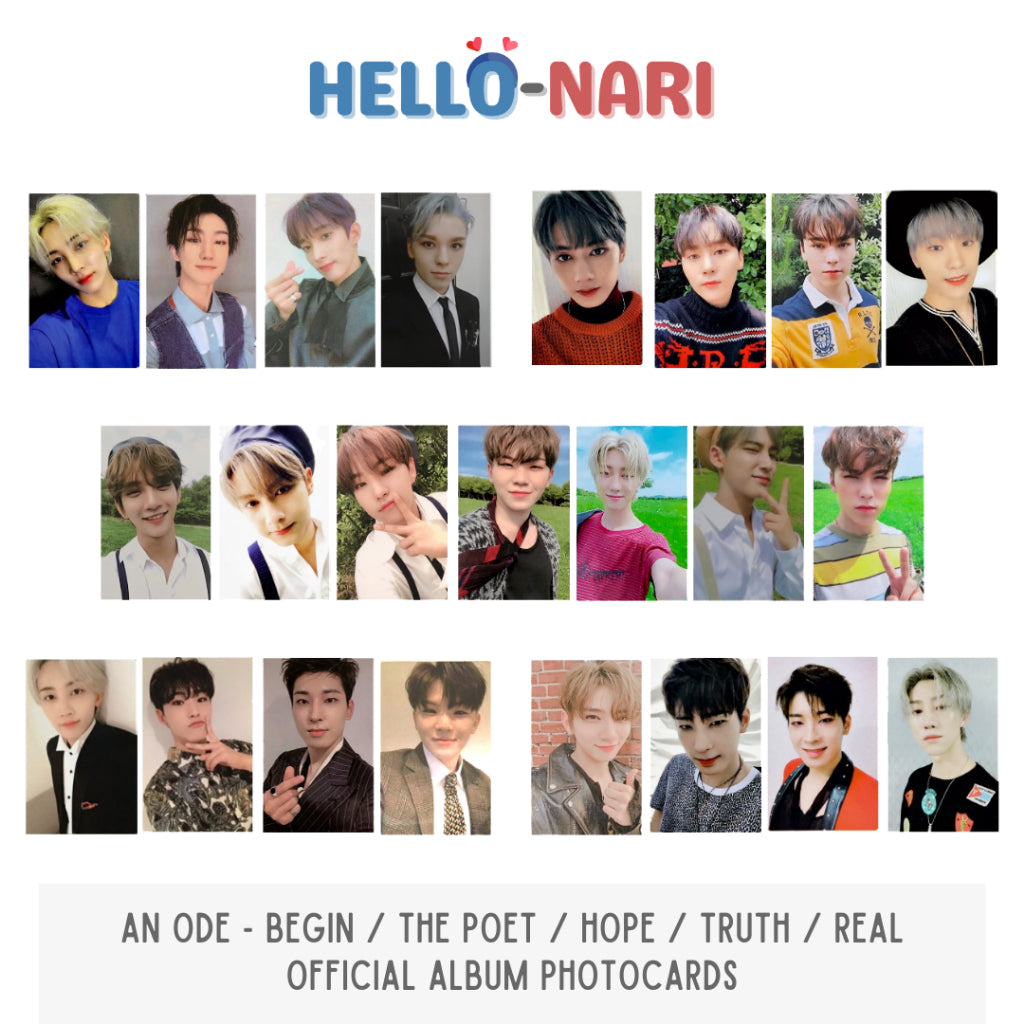 SEVENTEEN An Ode Official Album Photocards - Begin, The Poet, Hope, Truth, Real Versions (Tingi)
