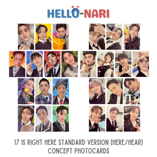 SEVENTEEN 17 IS RIGHT HERE Standard Version (Hear / Here) - Official Concept Photocards (Tingi)