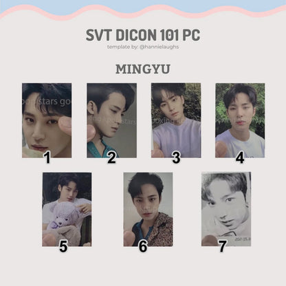 SEVENTEEN DICON 101 Photocard Custom Book Official Photocards