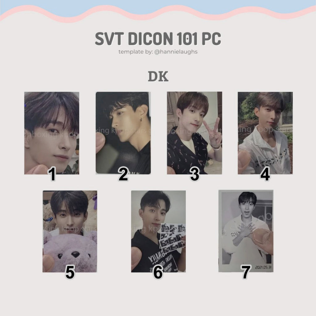 SEVENTEEN DICON 101 Photocard Custom Book Official Photocards