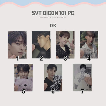 SEVENTEEN DICON 101 Photocard Custom Book Official Photocards