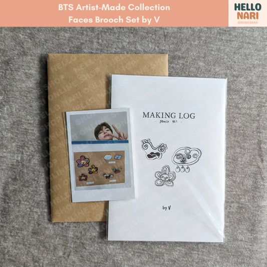 BTS Artist-made Collection - Brooch Set by V Polaroid Photocard and Making Log