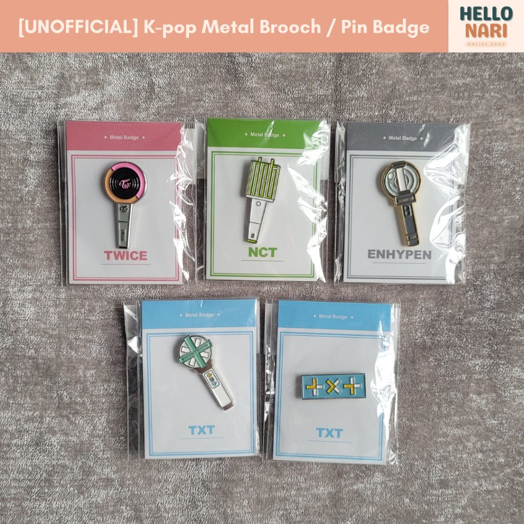 [UNOFFICIAL] K-pop Metal Brooch / Badge / Pin (BTS, SEVENTEEN, TXT, ENHYPEN, NCT, TWICE)