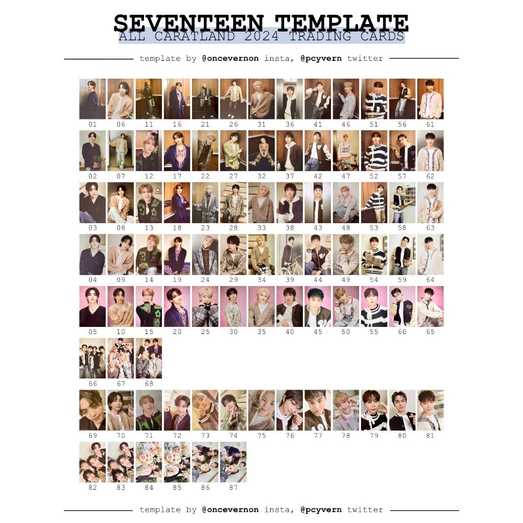 SEVENTEEN 2024 SVT 8th Fan Meeting: SEVENTEEN in CARAT LAND Official Trading Cards