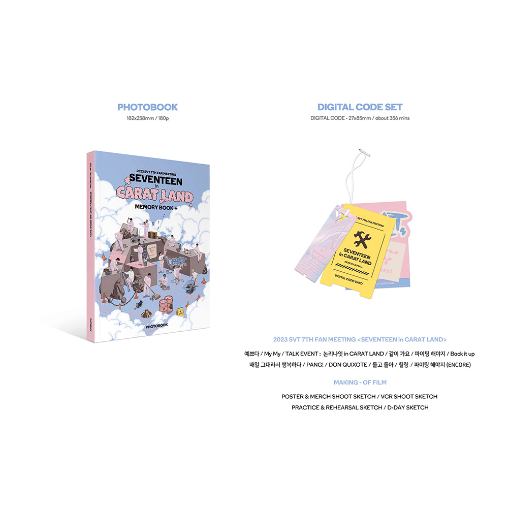 SEVENTEEN 7th Fan Meeting 2023 SEVENTEEN in Carat Land Memory Book+ Digital Code