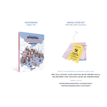 SEVENTEEN 7th Fan Meeting 2023 SEVENTEEN in Carat Land Memory Book+ Digital Code