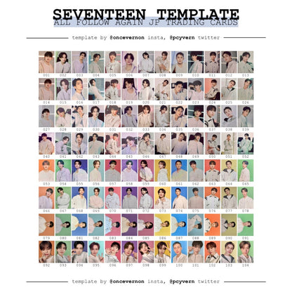 SEVENTEEN Tour: FOLLOW AGAIN TO JAPAN Official Photo Cards