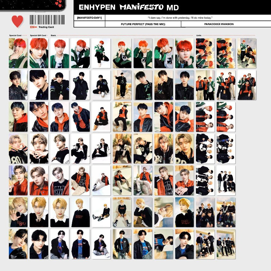 EN- enhypen World Tour: Manifesto Trading Cards