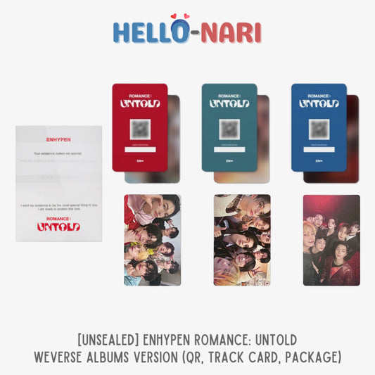 [UNSEALED] ENHYPEN Romance: Untold WeVerse Albums Version (QR, Track Card, Outbox)