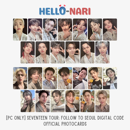 SEVENTEEN Tour: Follow To Seoul Digital Code Official Photocards