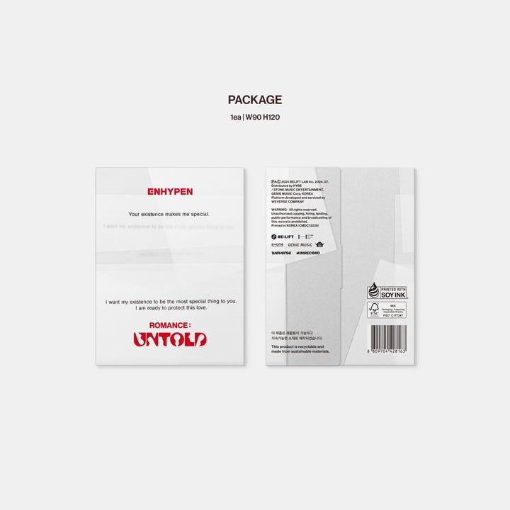 [UNSEALED] ENHYPEN Romance: Untold WeVerse Albums Version (QR, Track Card, Outbox)
