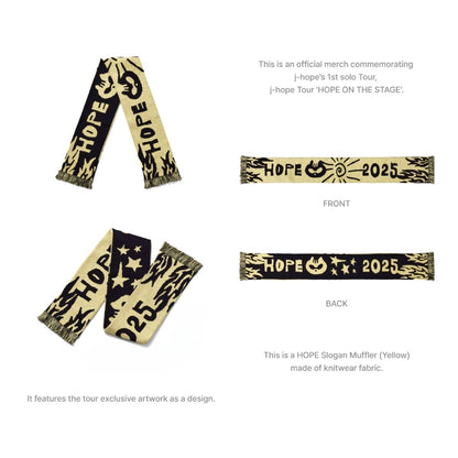 BTS j-hope 'HOPE ON THE STAGE' HOPE Slogan Muffler (Yellow)