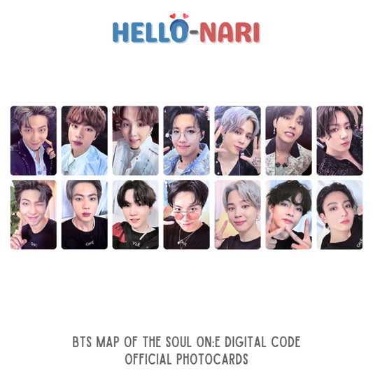 BTS Map of the Soul ON:E Digital Code Official Photocards