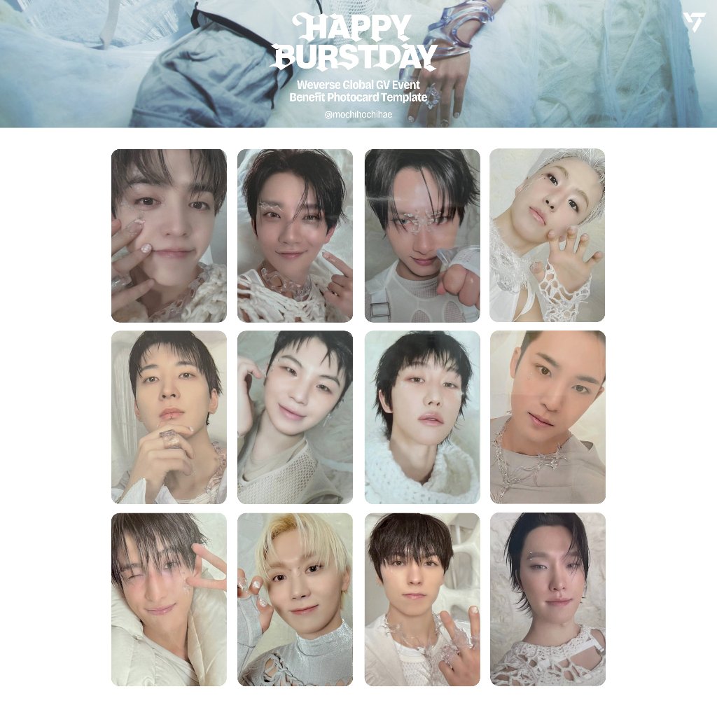 [WEVERSE GLOBAL] SEVENTEEN HAPPY BURSTDAY Standard Version GV Event Benefit Photocards