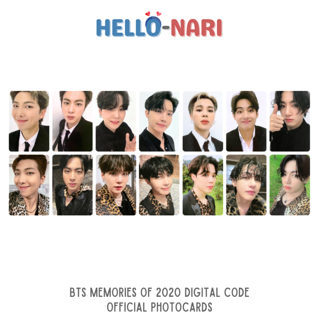 BTS Memories of 2020 Digital Code Official Photocards
