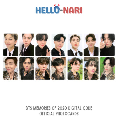 BTS Memories of 2020 Digital Code Official Photocards