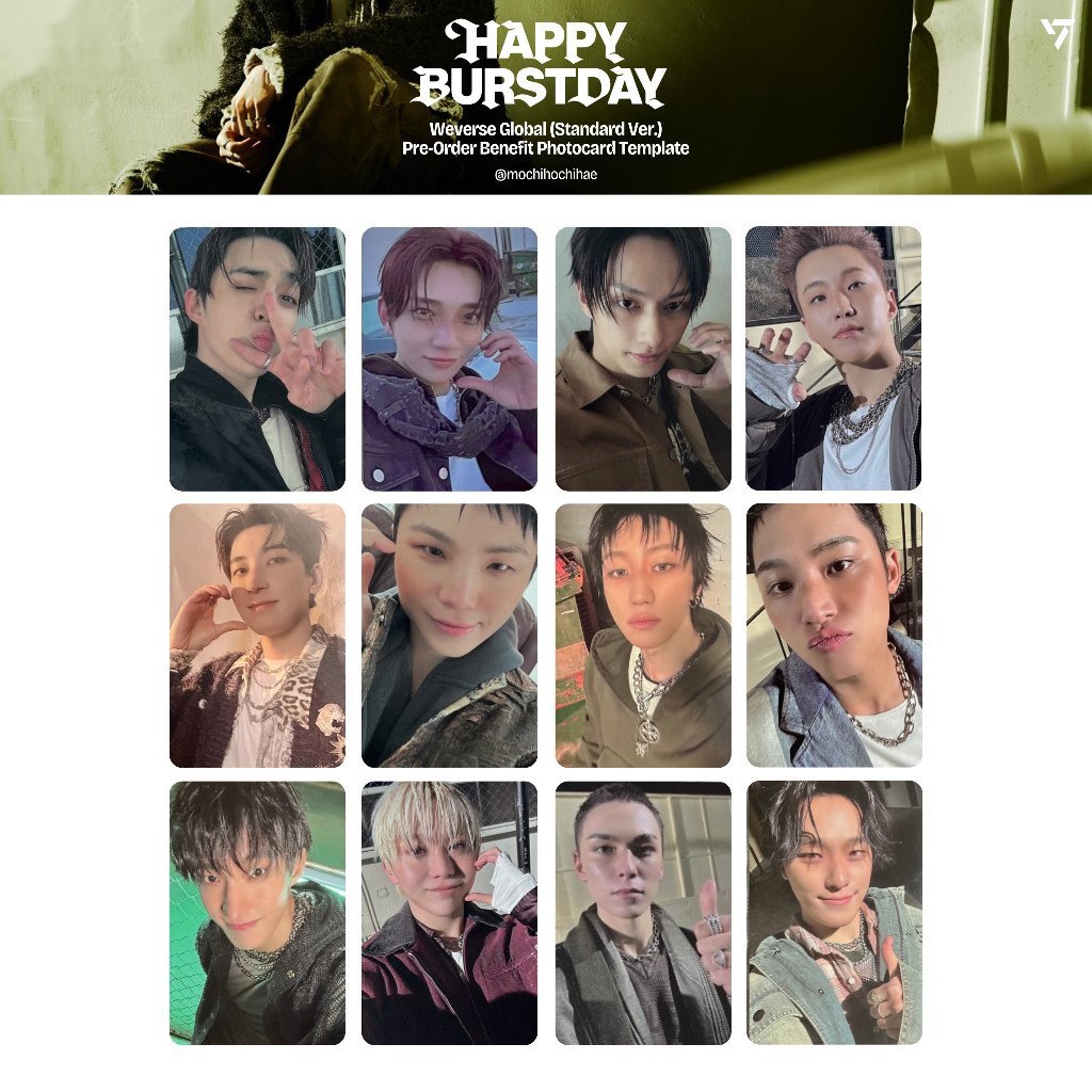 [WEVERSE GLOBAL] SEVENTEEN HAPPY BURSTDAY Standard Version POB Photocards