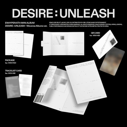 [UNSEALED] ENHYPEN Desire: Unleash WeVerse Albums Version (QR, Track Card, Outbox)