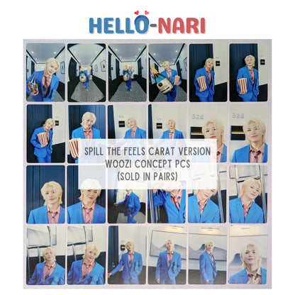 [WOOZI] SEVENTEEN SPILL THE FEELS Carat Version Concept Photocards (Sold in pairs)