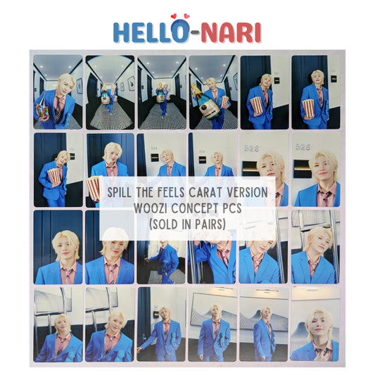 [WOOZI] SEVENTEEN SPILL THE FEELS Carat Version Concept Photocards (Sold in pairs)