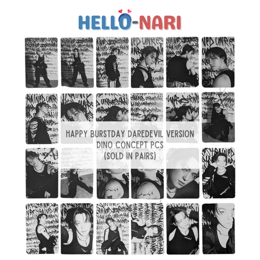 [DINO] SEVENTEEN HAPPY BURSTDAY Daredevil Version Concept Photocards (Sold in pairs)