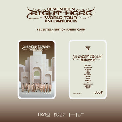 SEVENTEEN Edition Rabbit Card for Bangkok Mass Transit System (BTS Skytrain)
