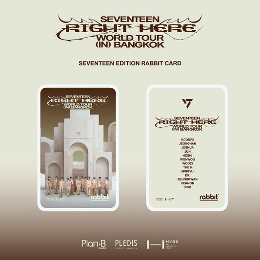 SEVENTEEN Edition Rabbit Card for Bangkok Mass Transit System (BTS Skytrain)