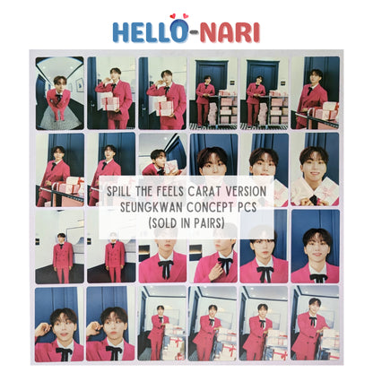 [SEUNGKWAN] SEVENTEEN SPILL THE FEELS Carat Version Concept Photocards (Sold in pairs)