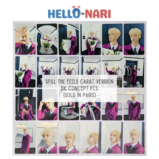 [DK] SEVENTEEN SPILL THE FEELS Carat Version Concept Photocards (Sold in pairs)